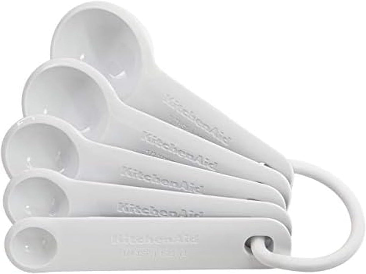 KitchenAid Plastic Measuring Spoons, Set Of 5, White