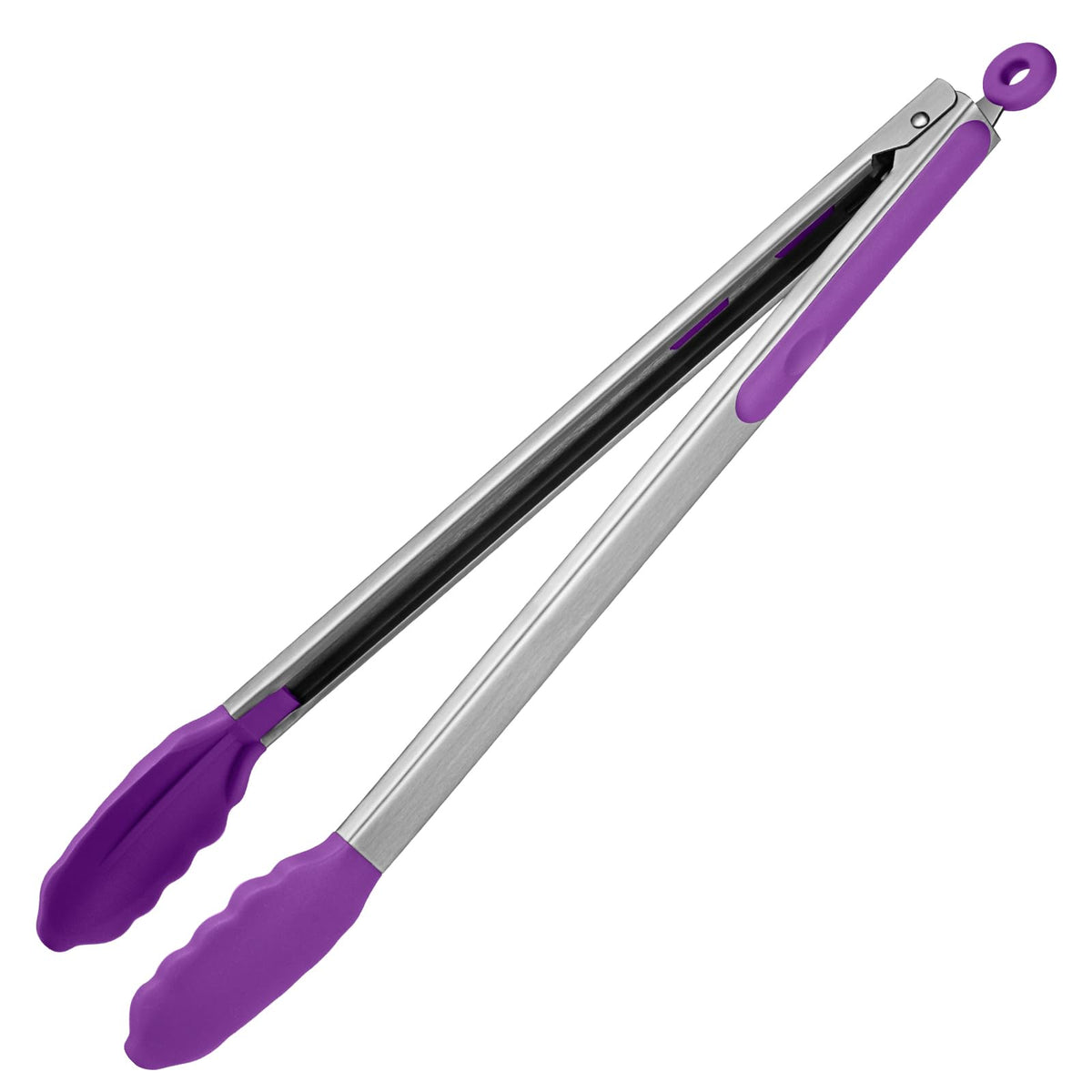 U-Taste Kitchen Tong for Cooking, 600ºF Heat-Resistant Silicone, 7in/Black
