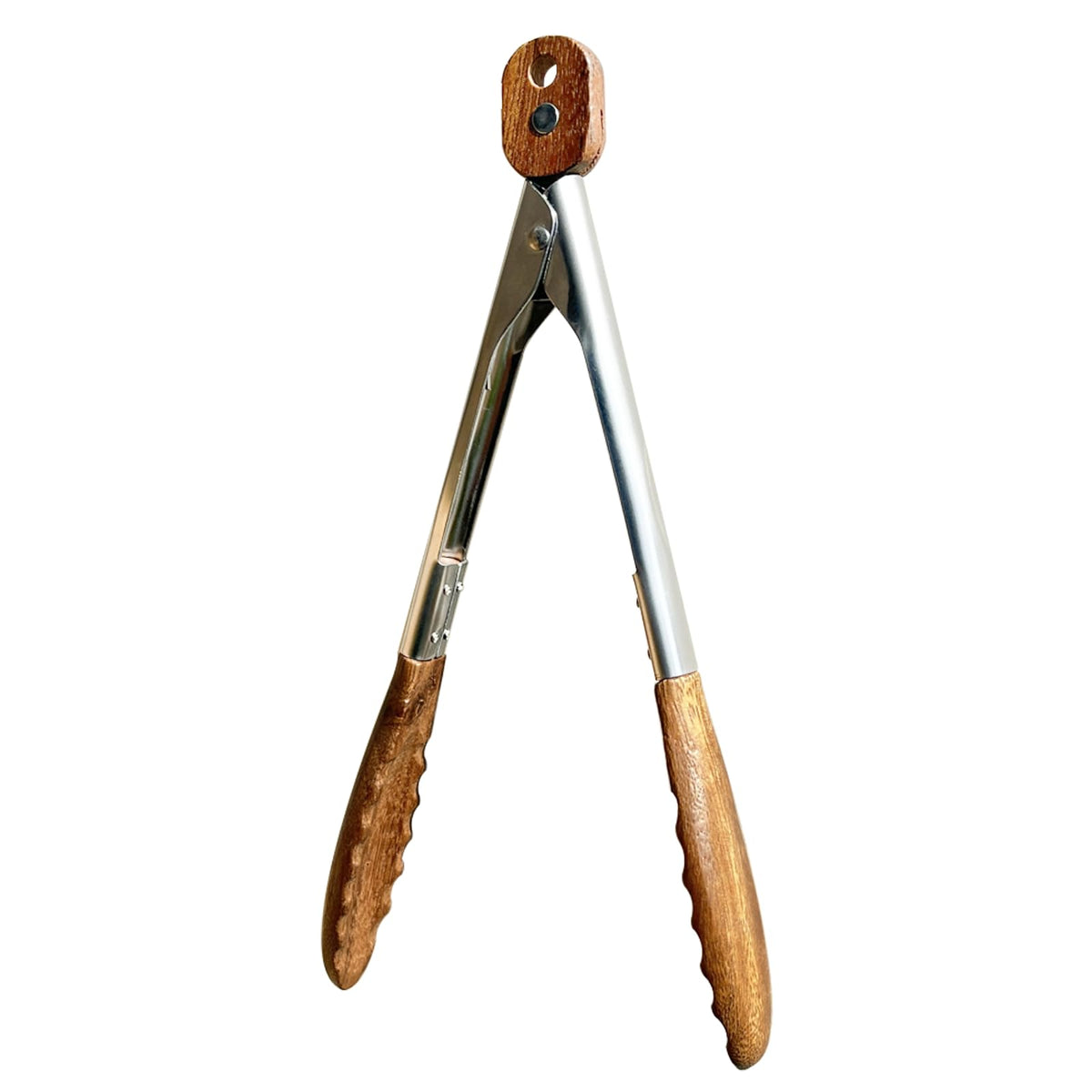 Wooden Tongs for Cooking with Walnut Wood Tips, Serving & Salad Tongs