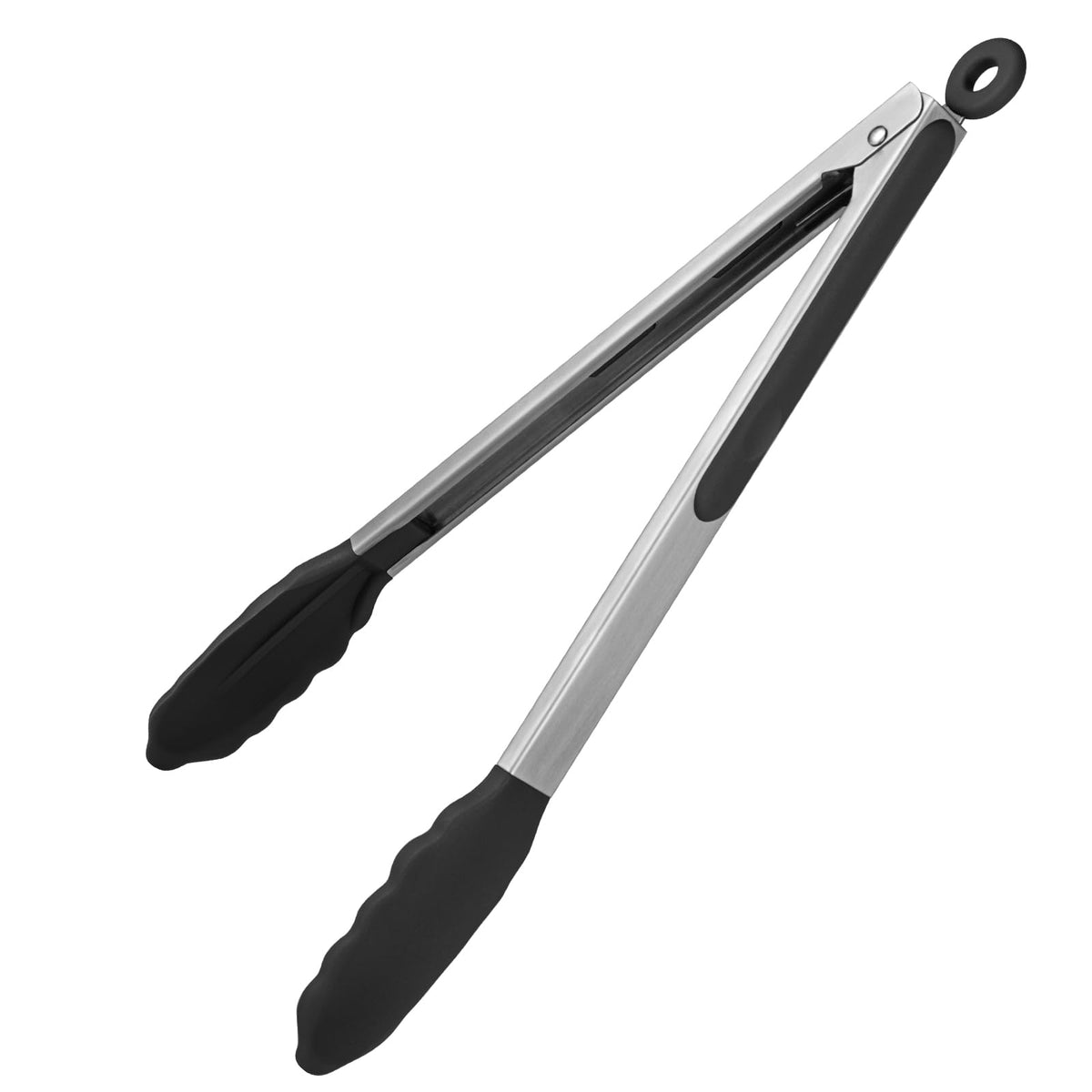 U-Taste Kitchen Tong for Cooking, 600ºF Heat-Resistant Silicone, 7in/Black