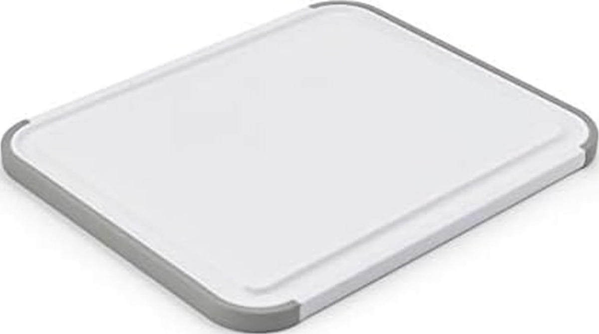 KitchenAid Classic Cutting Board with Perimeter Trench and Non Slip Edges, Dishwasher Safe, 11 inch x 14 inch, White and Gray