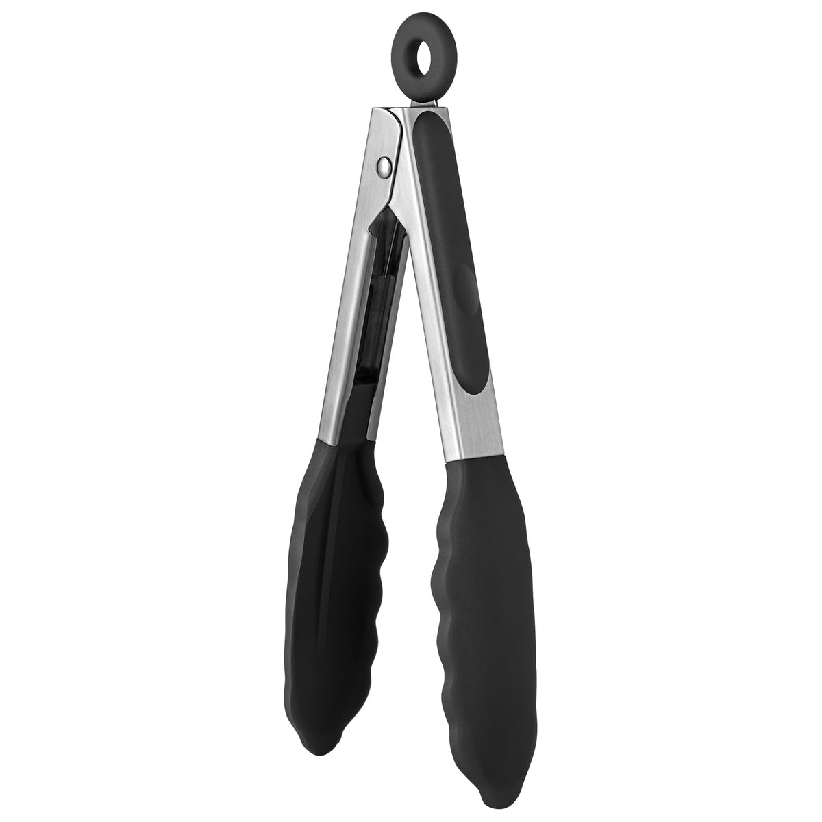 U-Taste Kitchen Tong for Cooking, 600ºF Heat-Resistant Silicone, 7in/Black