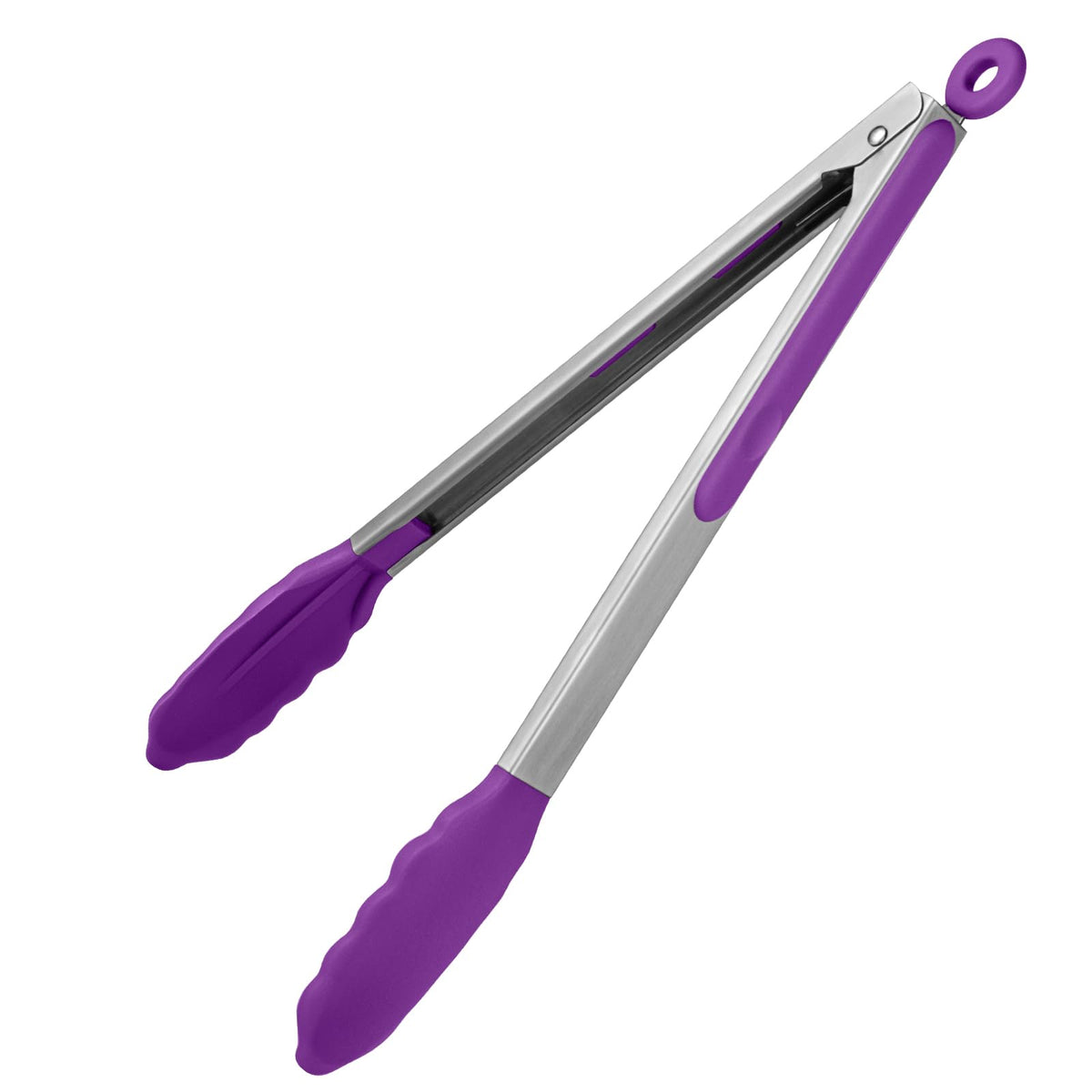 U-Taste Kitchen Tong for Cooking, 600ºF Heat-Resistant Silicone, 7in/Black