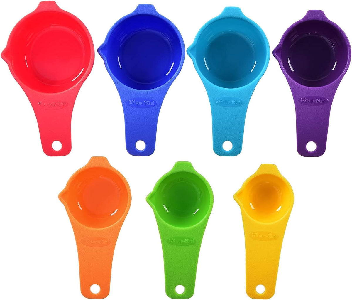 Plastic Measuring Spoons 8-Piece,Assorted Colors