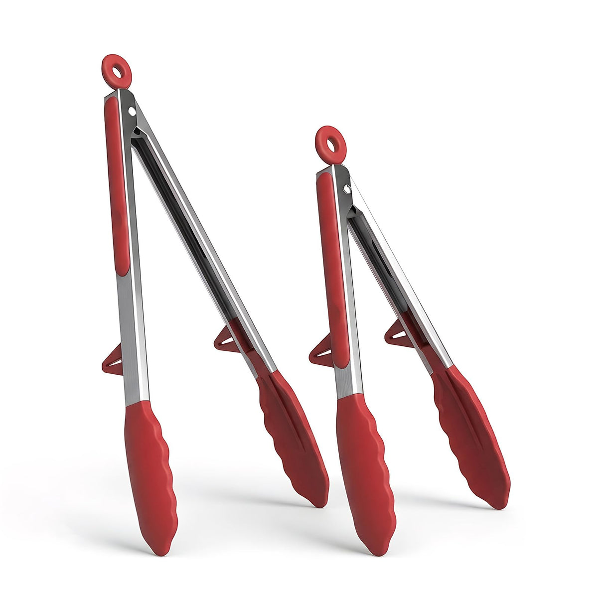 Kitchen Cooking Tongs Set, 9" & 12", Black, 2 Pack