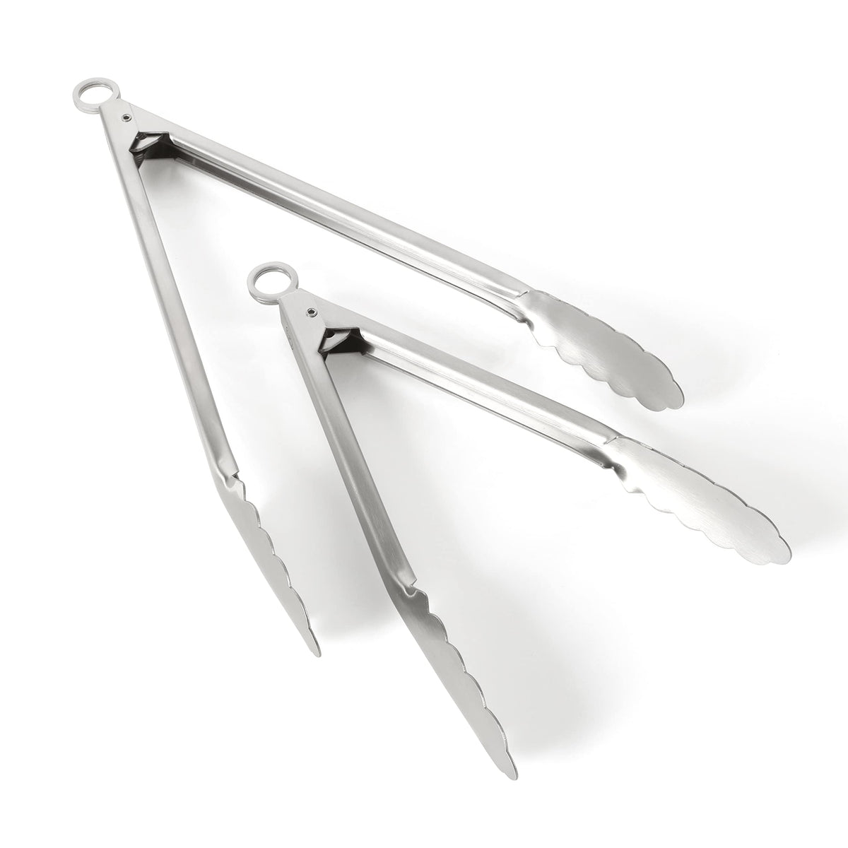 Martha Stewart Richburn 2-Piece Stainless Steel Tongs Set – 12-Inch and 9-Inch Kitchen Tongs for Grilling, Serving, and Cooking