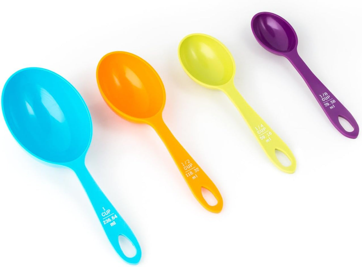 Fox Run Measuring Cup Set, 1/8 cup to 1 Cup, Multicolored Measuring Set