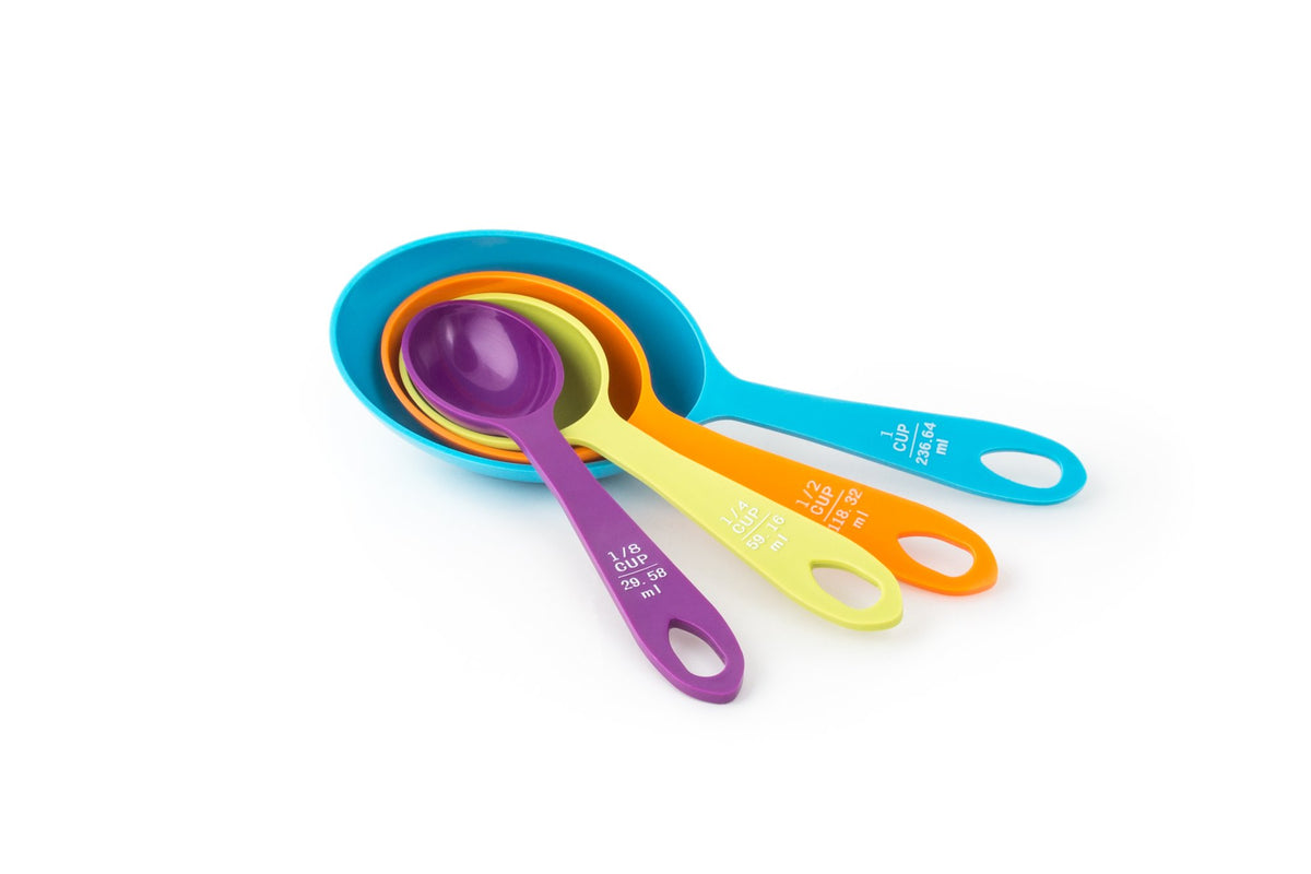 Fox Run Measuring Cup Set, 1/8 cup to 1 Cup, Multicolored Measuring Set