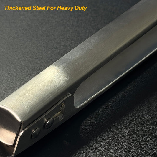 Kitchen Tongs for Cooking, Metal One-Handed Lock & Release Tong 12"