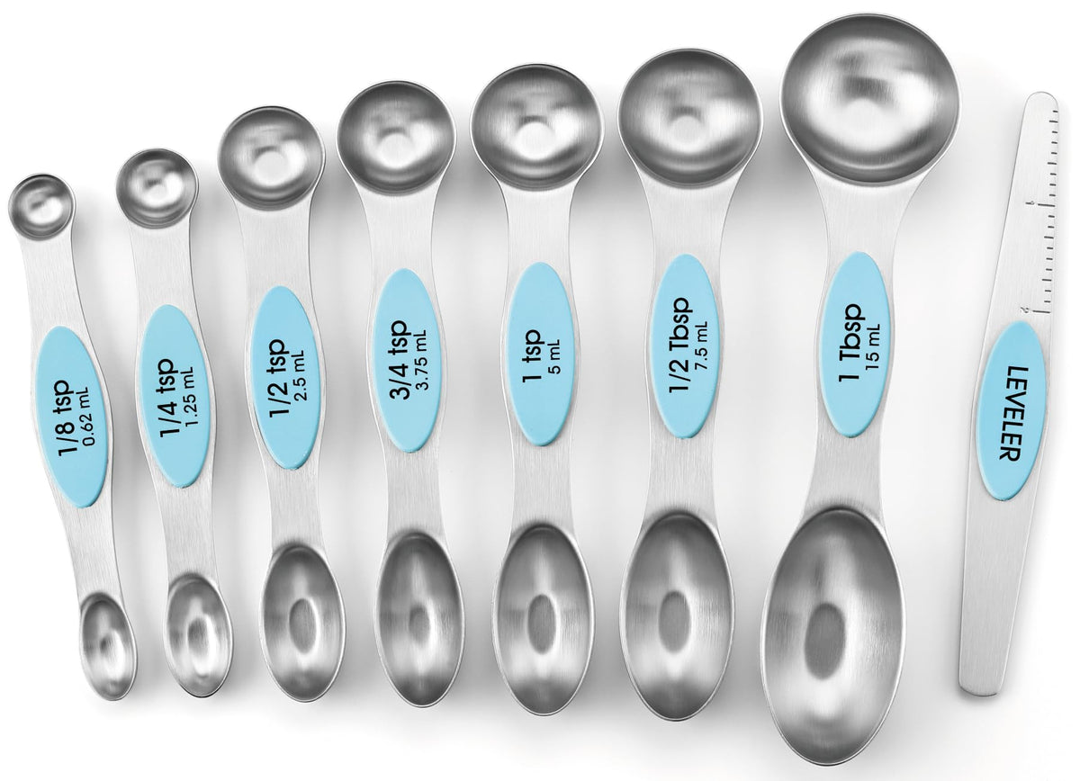 Spring Chef Stainless Steel 8 Magnetic Measuring Spoons Set, Desert Sunset
