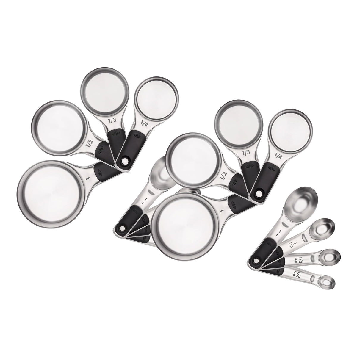 OXO Good Grips 4 Piece Stainless Steel Measuring Spoons with Magnetic Snaps