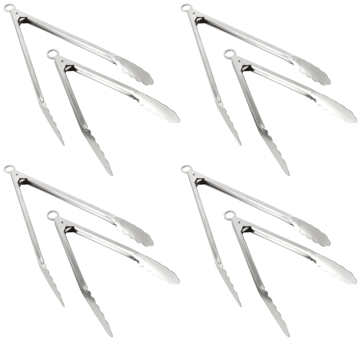 Martha Stewart Richburn 2-Piece Stainless Steel Tongs Set – 12-Inch and 9-Inch Kitchen Tongs for Grilling, Serving, and Cooking