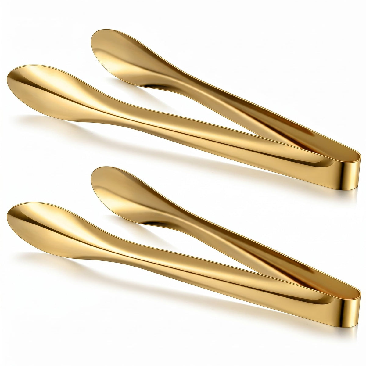2 Pack Silver Polished Serving Tongs 6 Inch,9 Inch