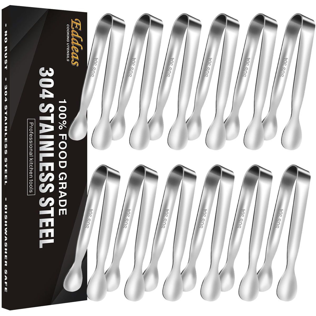 Tongs For Cooking Up to 600 °F Metal Kitchen Tongs 3PCS 7,9,12 Inch