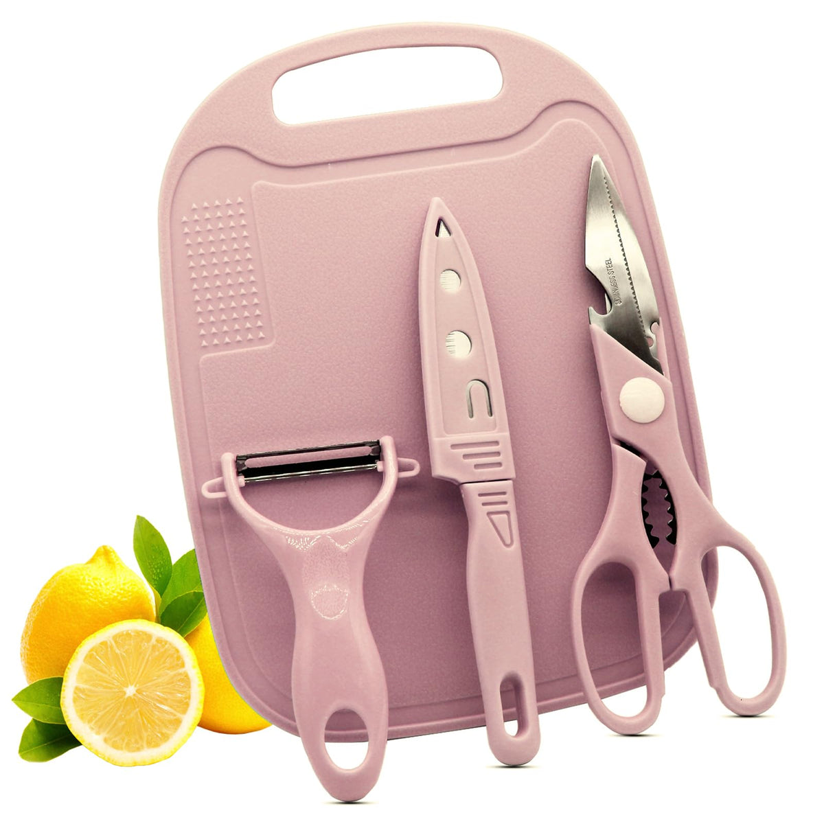 Magicorange Travel Cutting Board Set, 4 Pcs Portable Mini Camping Knife Set