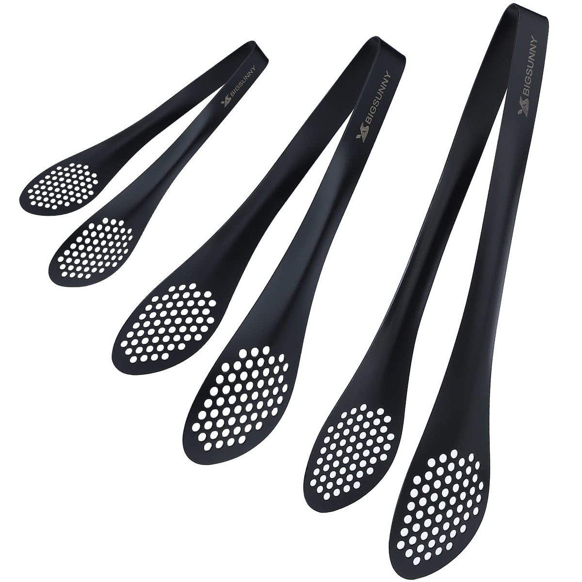 MSY BIGSUNNY 9 inch Buffet Tongs, Set of 2 Stainless Steel Food Serving Tongs