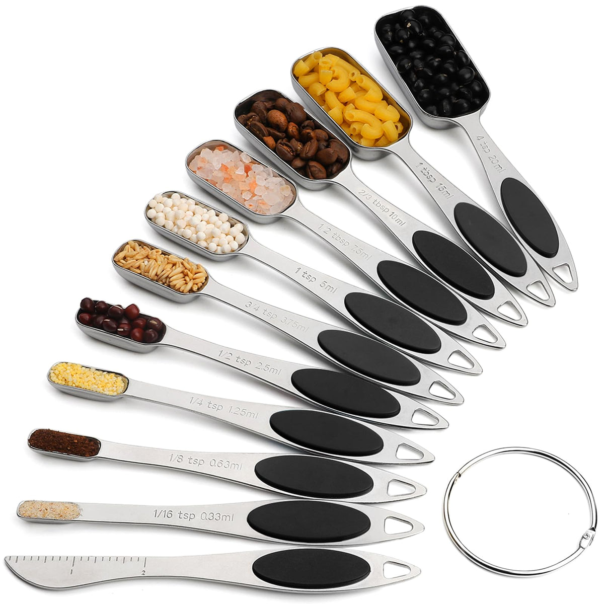 Magnetic Measuring Spoons Set Stainless Steel Magnetic Measuring Spoons