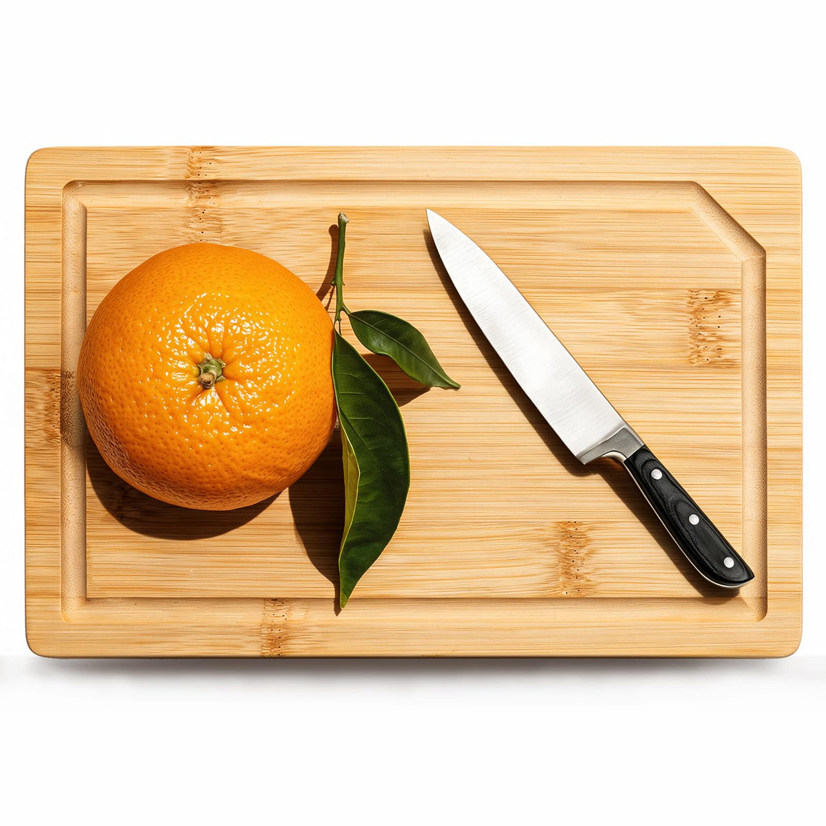 Kikcoin 9"×6" Small Bamboo Cutting Board with Handle, Deep-Carbonized