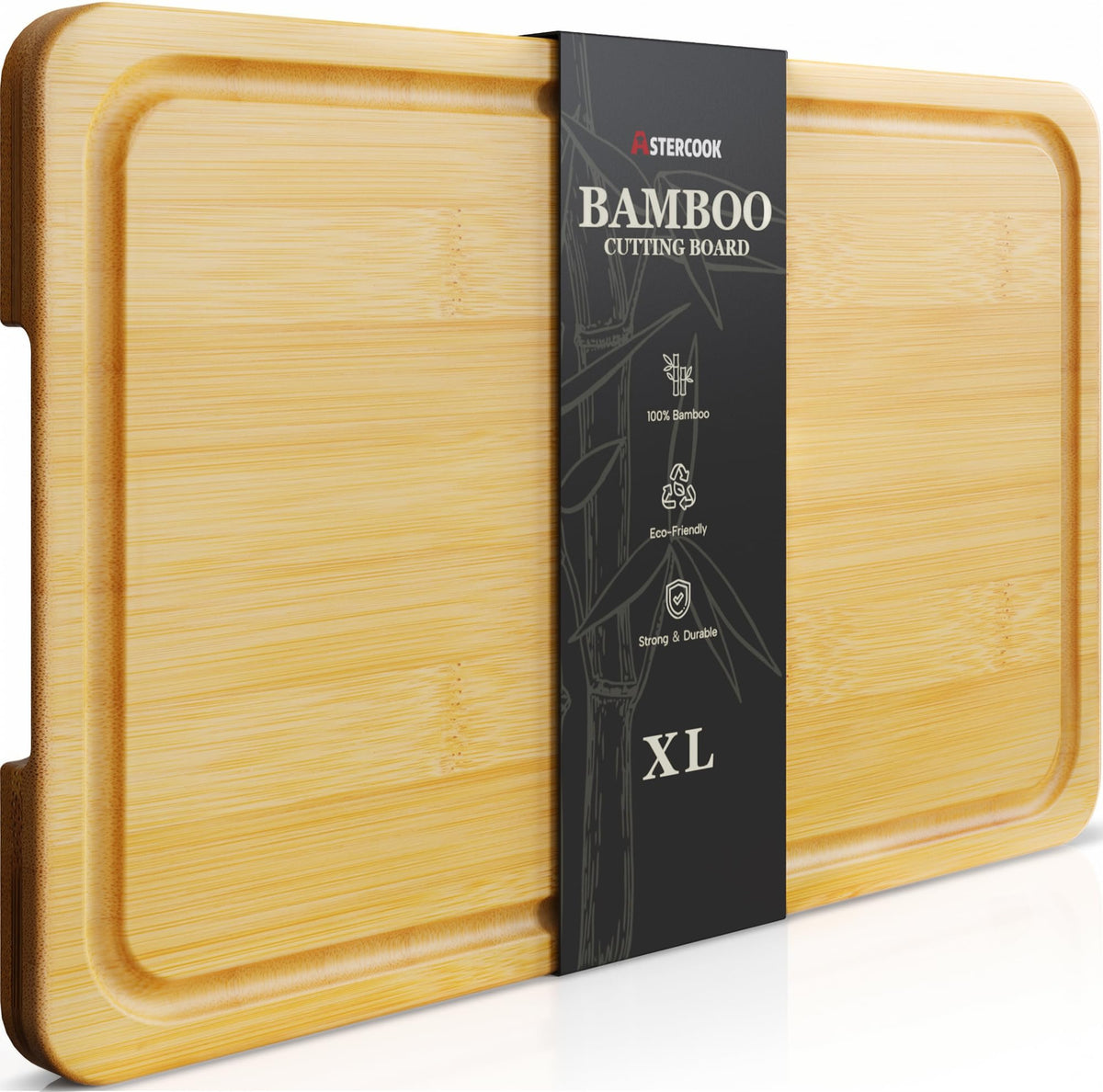 Astercook Deep-Carbonized Bamboo Cutting Boards for Kitchen