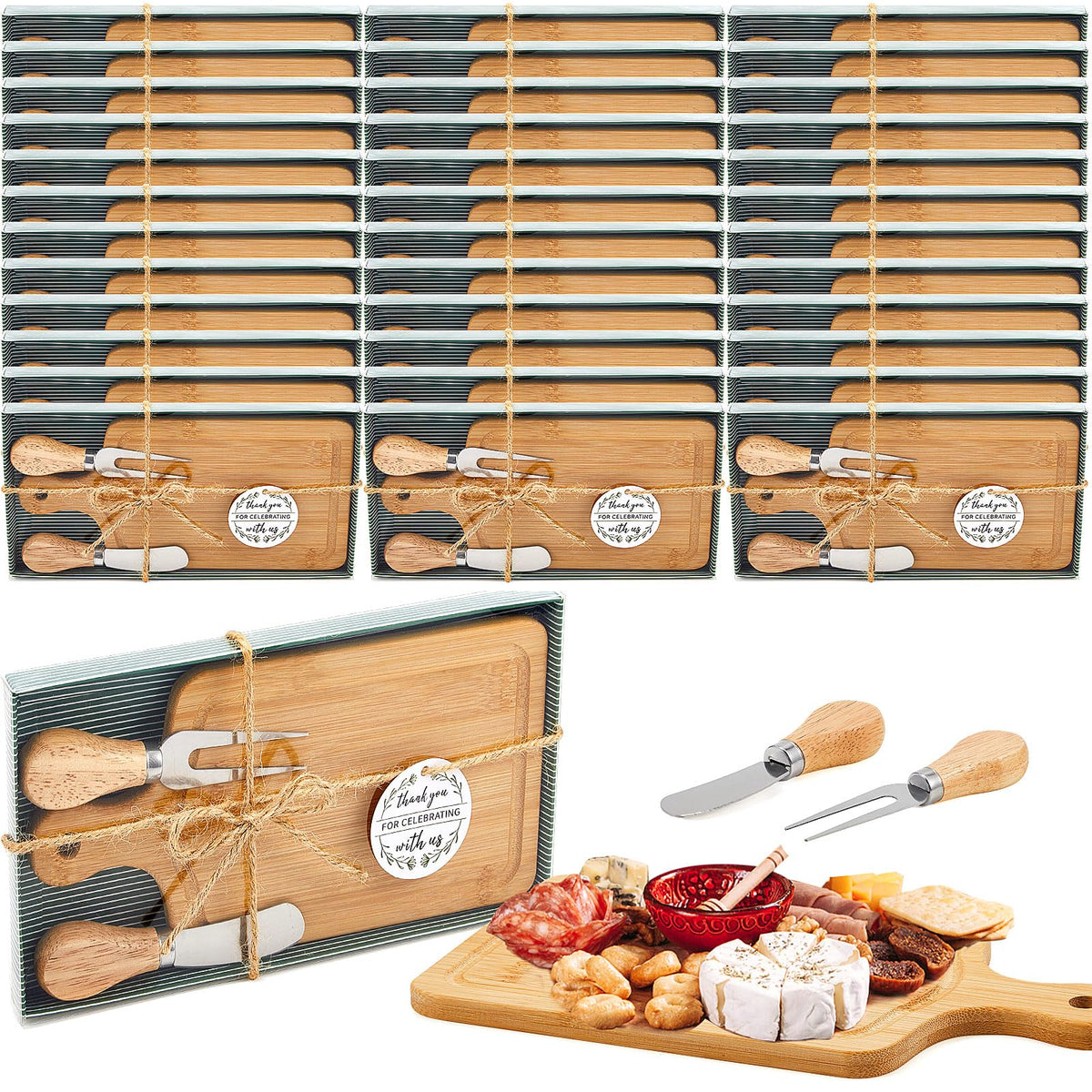 Ziliny 1 Sets Baby Shower Prizes Mini Charcuterie Board, Acacia Wood