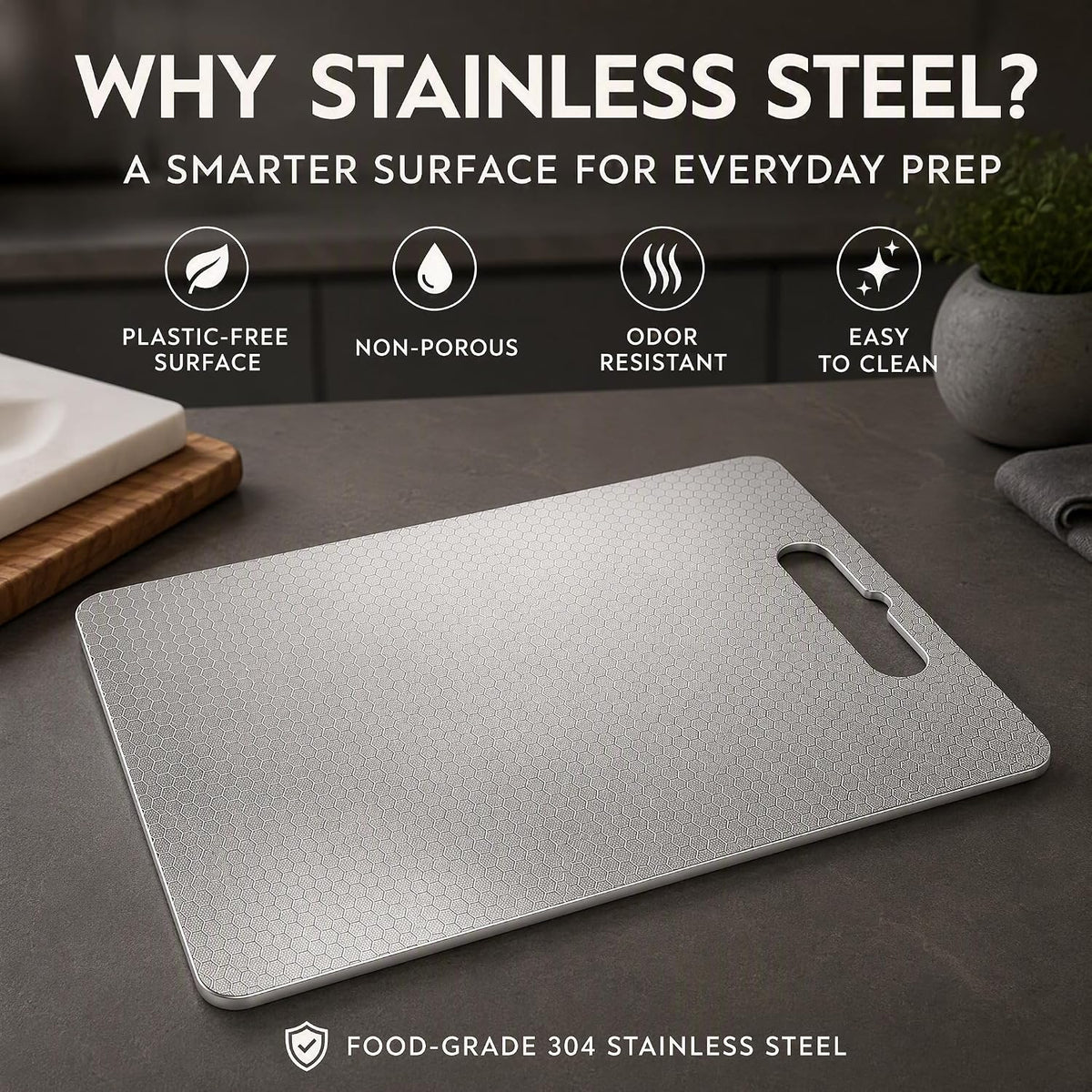 304 Stainless Steel Cutting Board, Honeycomb Metal Cutting Board