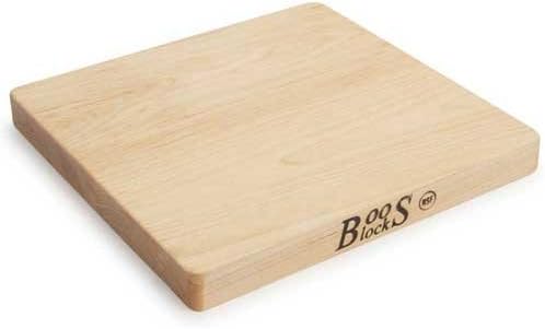 John Boos Chop-N-Slice Series Square Wooden Maple Cutting Board 10”x10”