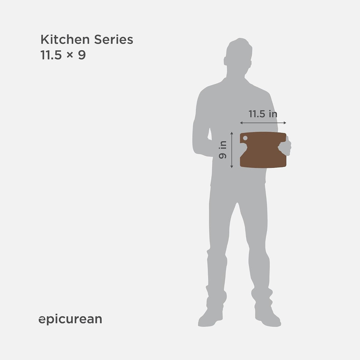 Kitchen Series 11.5" × 9" Cutting Board in Nutmeg