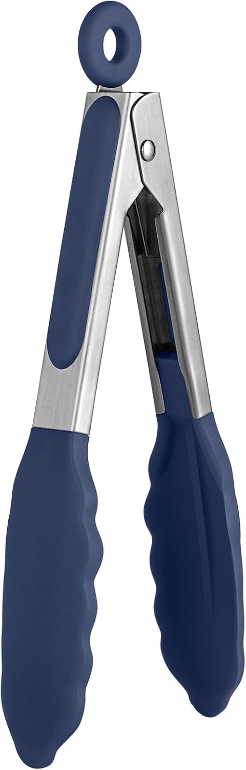 U-Taste Kitchen Tong for Cooking, 480ºF Heat-Resistant, 7in/Midnight Blue