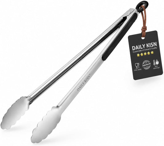 Grill Tongs, 17 Inch Extra Long Stainless Steel BBQ Tongs (17", 1PC)