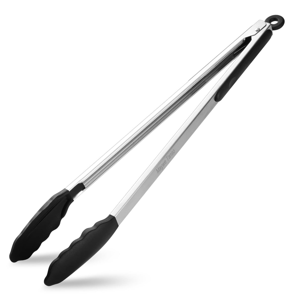 17-Inch Extra Long Kitchen Tongs for Cooking with Silicone Tip,Black