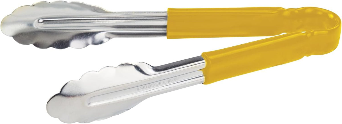 Winco 9" Yellow Plastic Serving Tongs