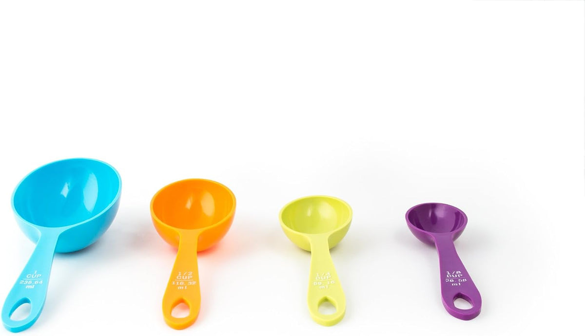 Fox Run Measuring Cup Set, 1/8 cup to 1 Cup, Multicolored Measuring Set