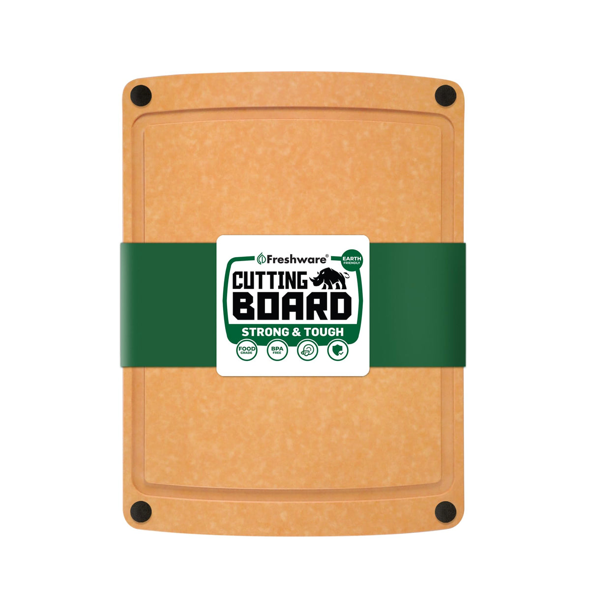 Freshware Wood Fiber Cutting Boards for Kitchen, Dishwasher Safe, Set of 2