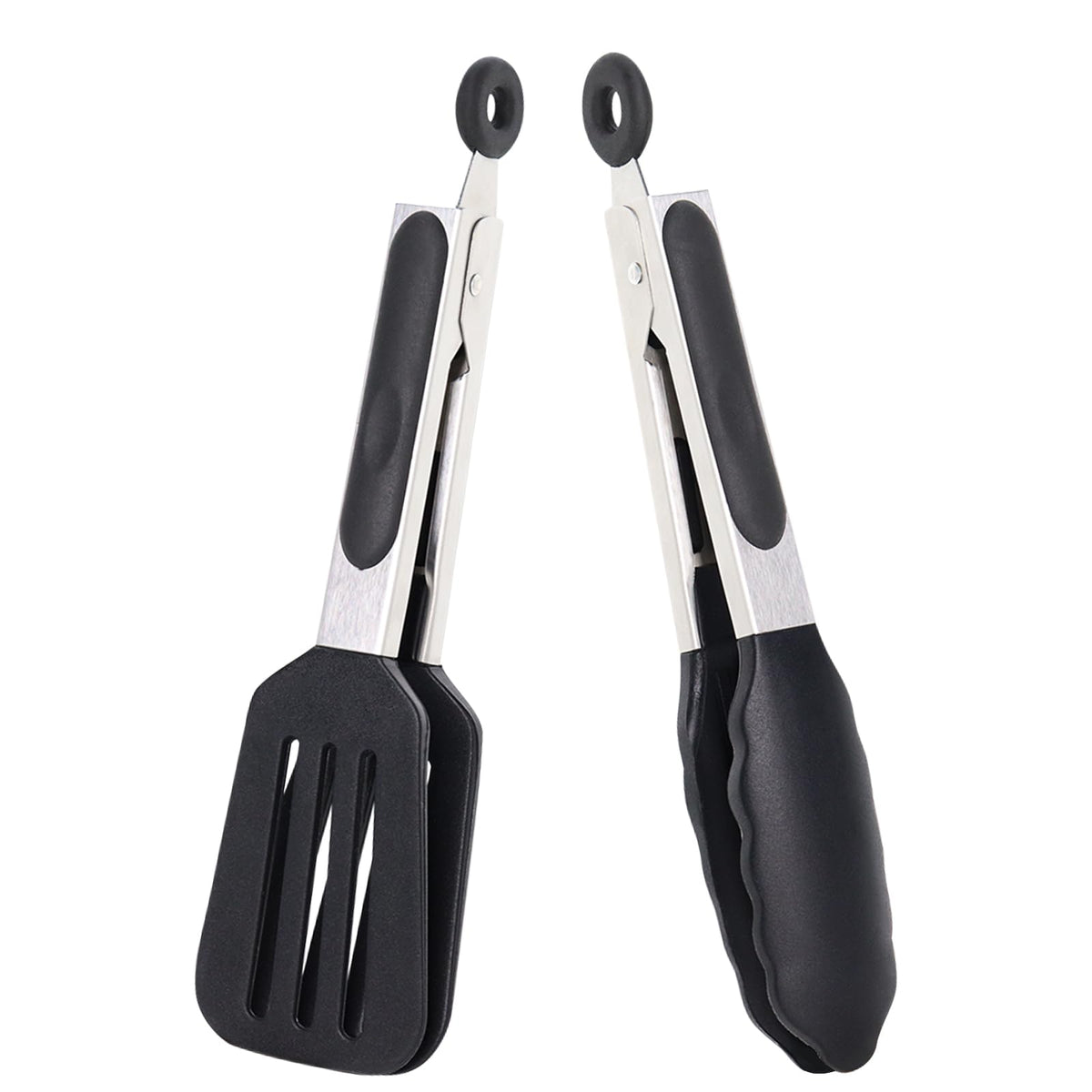 7 inch Mini Silicone Serving Tongs with Silicone Tips Set of 3