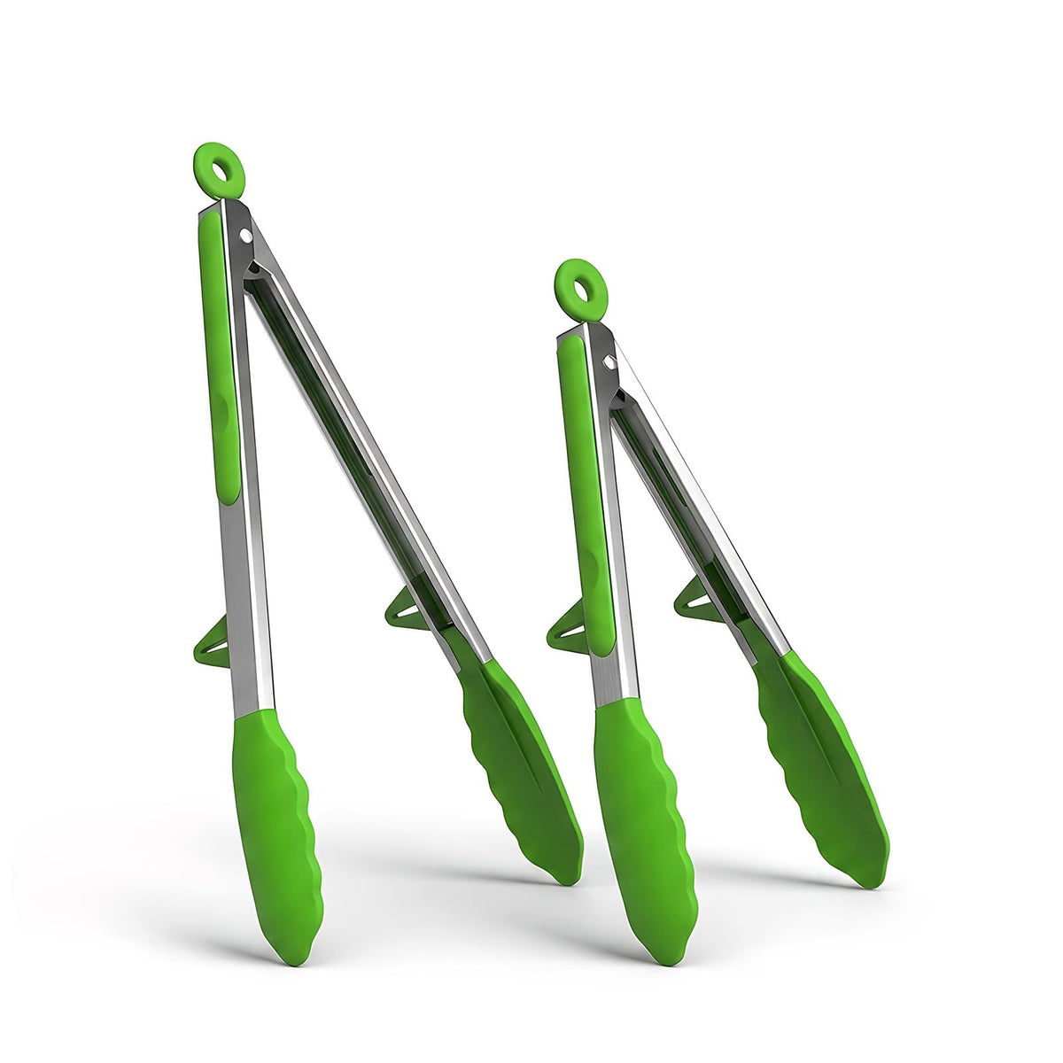 Kitchen Cooking Tongs Set, 9" & 12", Black, 2 Pack