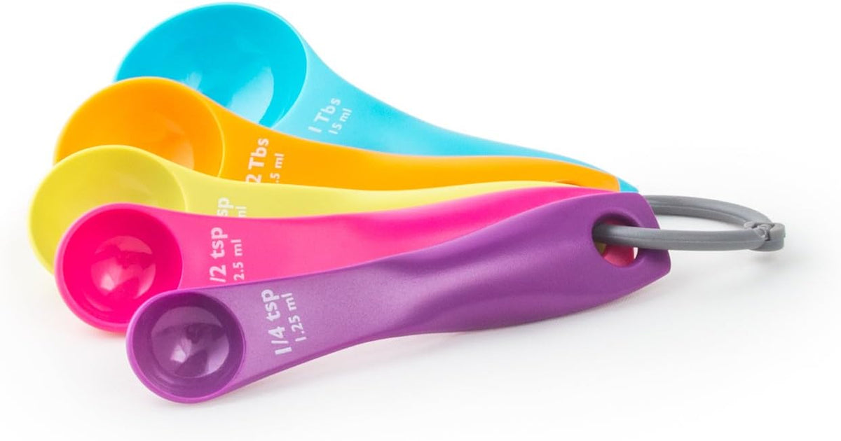Fox Run Measuring Cup Set, 1/8 cup to 1 Cup, Multicolored Measuring Set