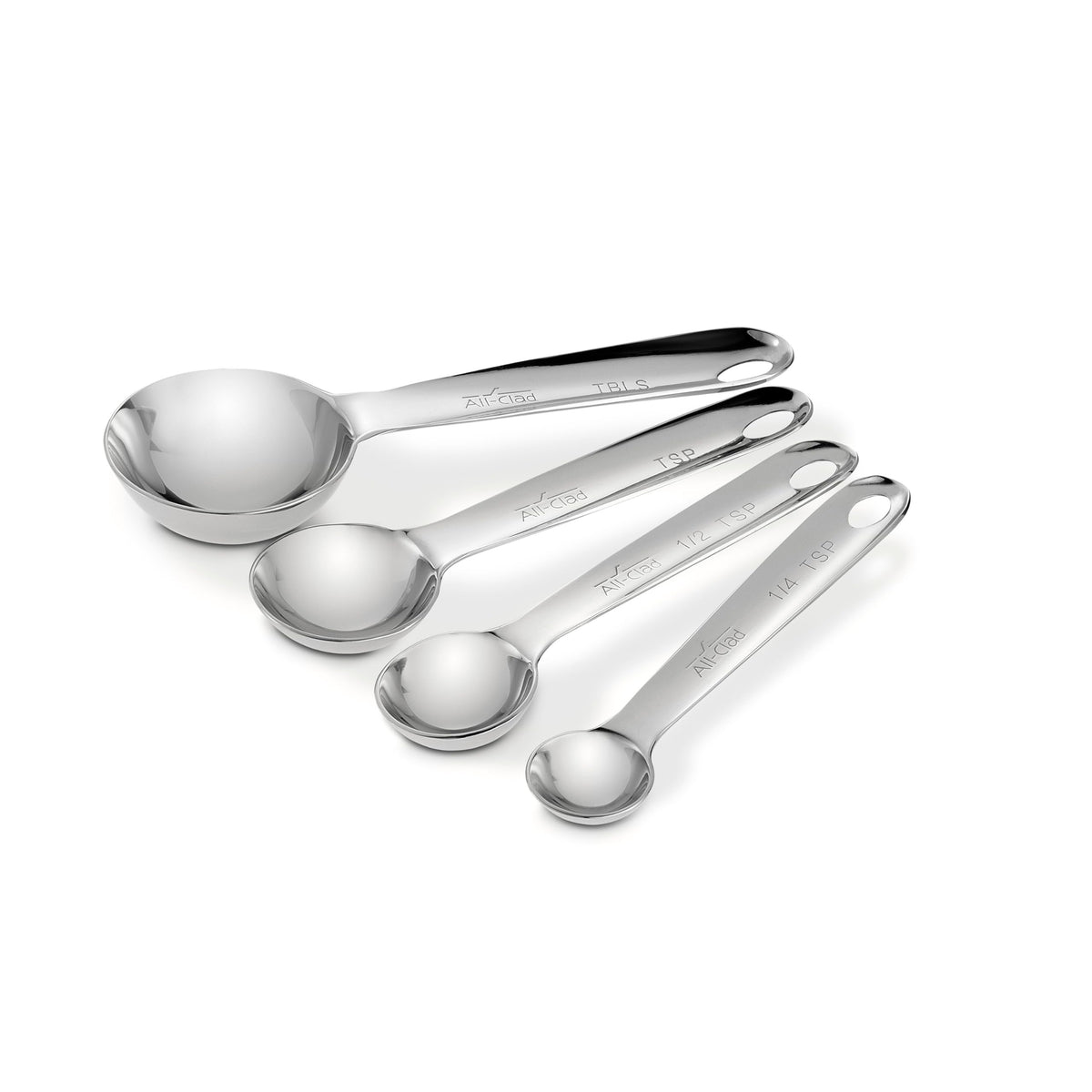 All-Clad Stainless Steel 4-Piece Measuring Spoon Set, Kitchen Tools