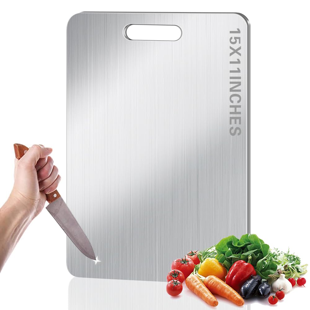 Titanium Cutting Board for Kitchen, Metal Non Stick Chopping Board