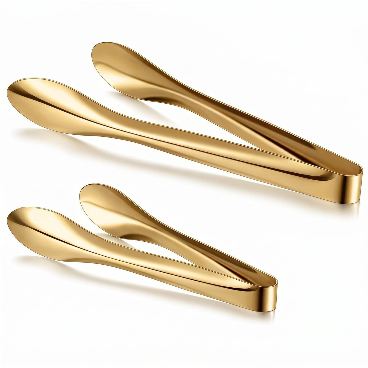 2 Pack Silver Polished Serving Tongs 6 Inch,9 Inch