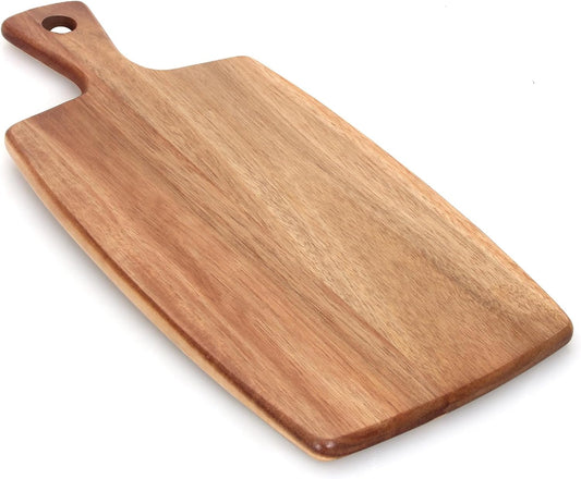 Acacia Wood Cutting Board for Kitchen with Handle Small Charcuterie Boards