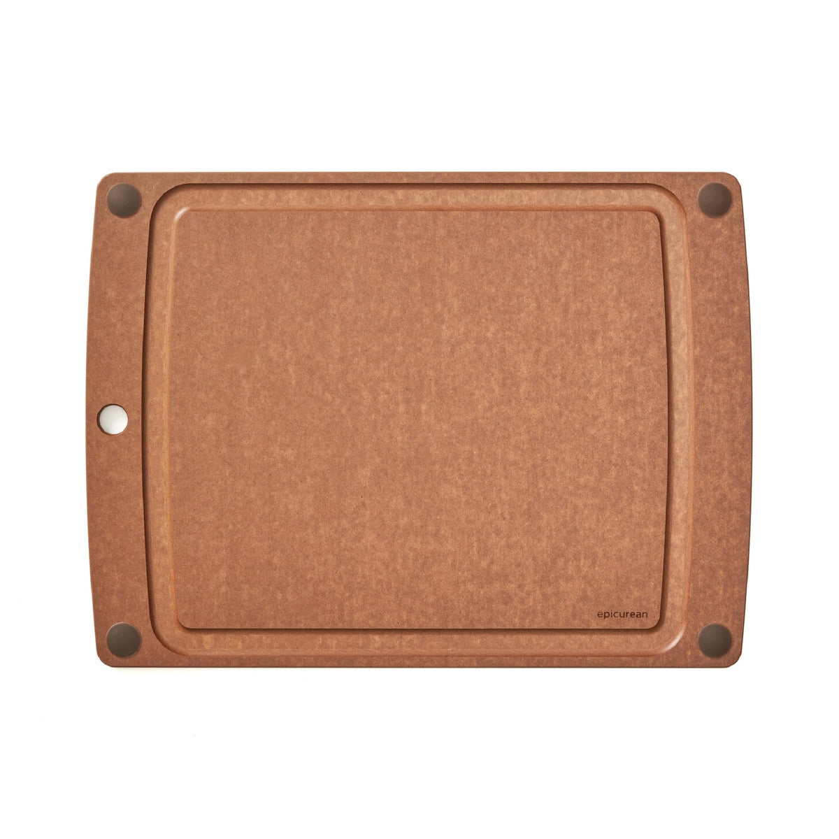 Epicurean All-In-One Cutting Board with Non-Slip Feet and Juice Groove - Non-toxic, Dishwasher Safe, Made in the USA, 10" x 7", Nutmeg