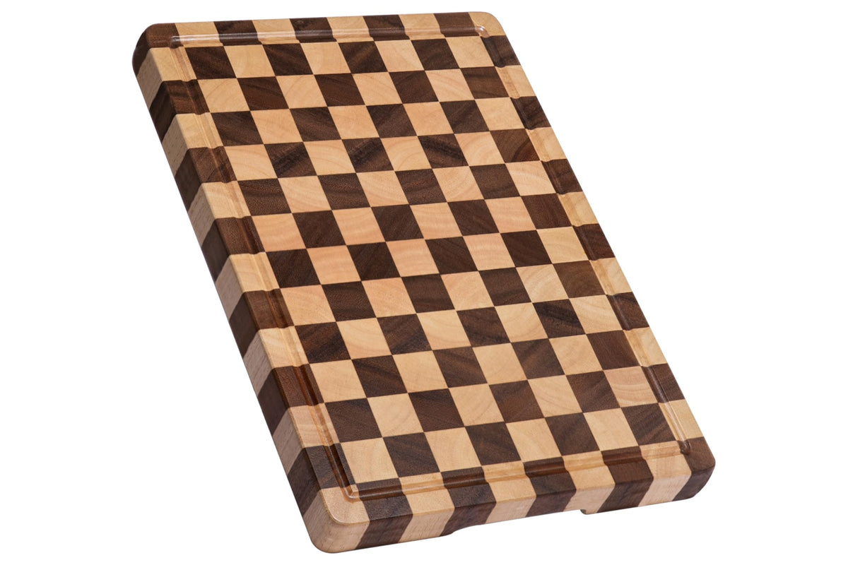 THETCHRY Cutting Boards for Kitchen, Checkered Wooden Cutting Board