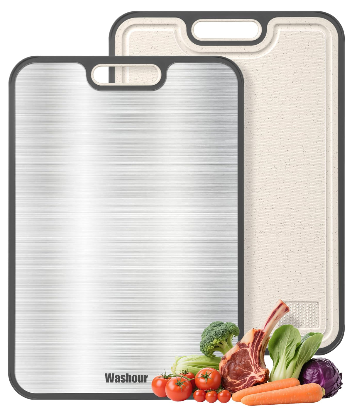 Titanium Cutting Board for Kitchen 15" x 10", 2-in-1 Cutting Mat