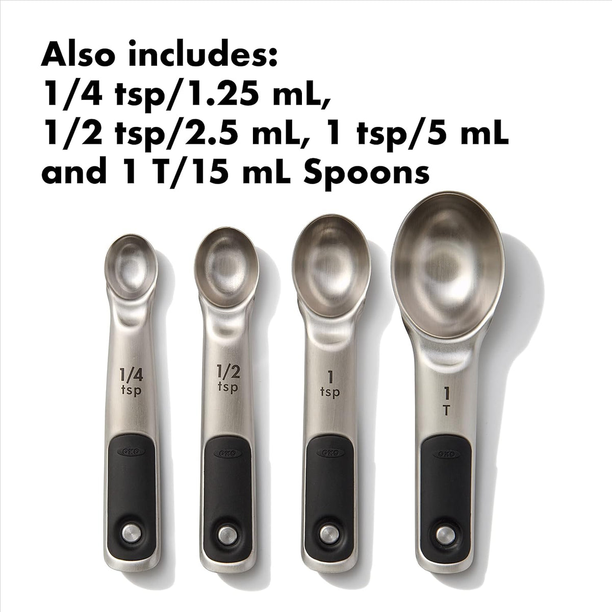 OXO Good Grips 8 Piece Stainless Steel Measuring Cups and Spoons Set