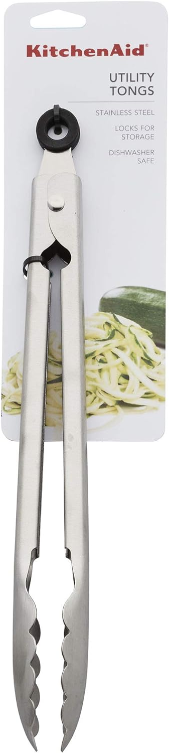 KitchenAid Stainless Steel Utility Tongs, 12 Inch