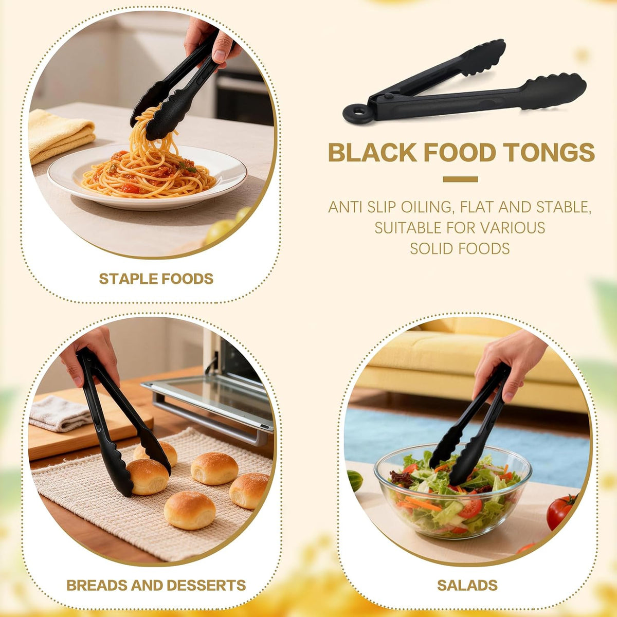 30Pc Plastic Disposable Serving Tongs, 11-Inch Heavy Duty, Locking