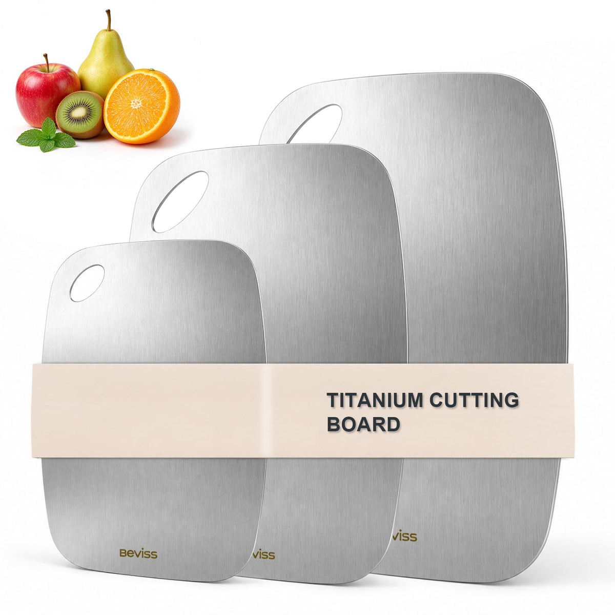 Cutting Board, 100% Pure 18/8 Stainless Steel Cutting Board Double Sided,Chopping Board for Kitchen, Dishwasher Safe Chopping Board for Meat, Vegetables or Fruit(11.5"L x 8"W)