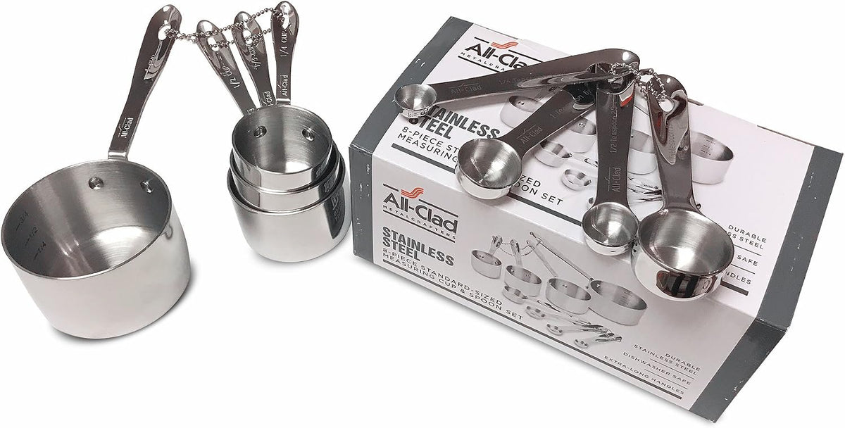 All-Clad Stainless-Steel 8 pc. Standard-Size Measuring Cup & Spoon Combo Set