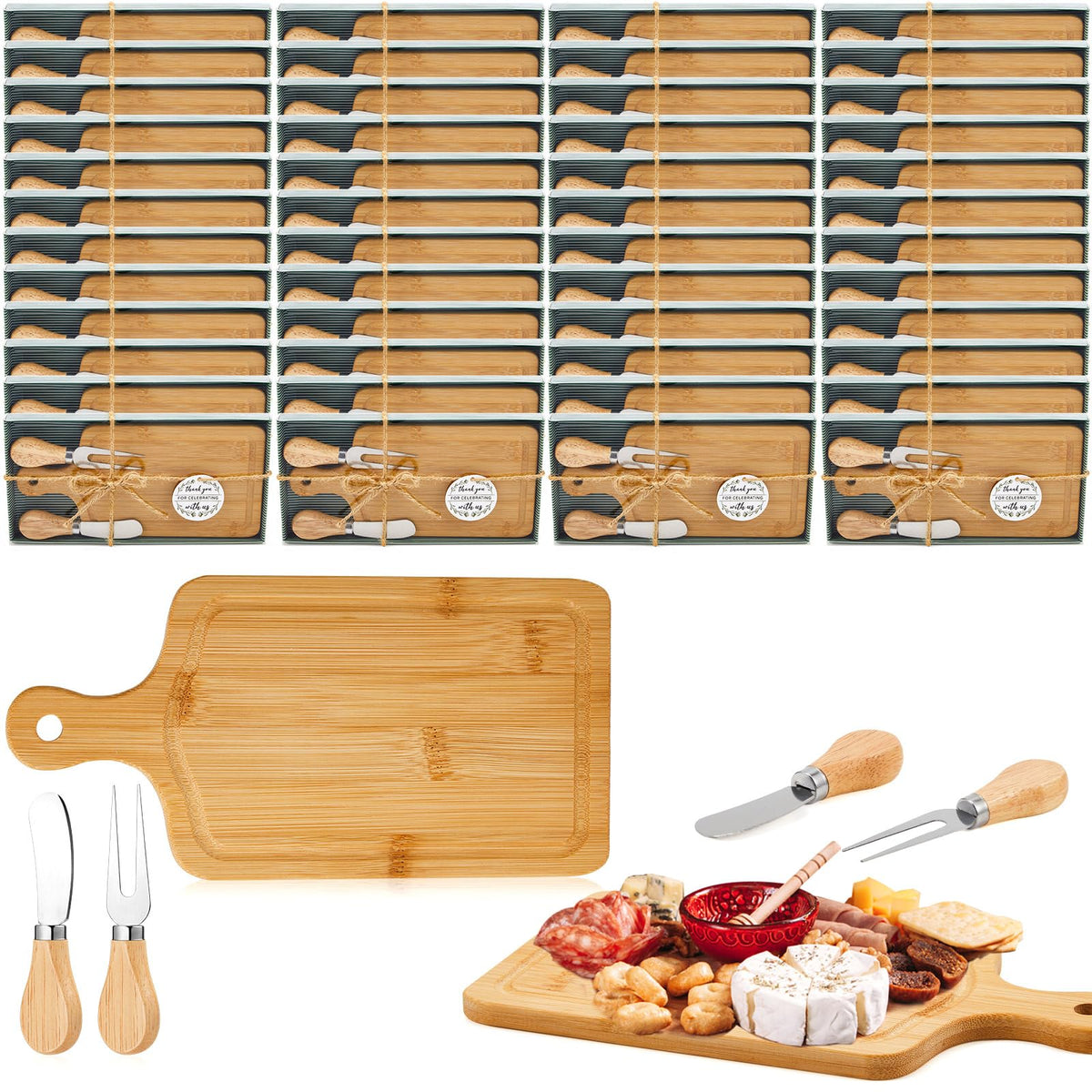 Ziliny 1 Sets Baby Shower Prizes Mini Charcuterie Board, Acacia Wood