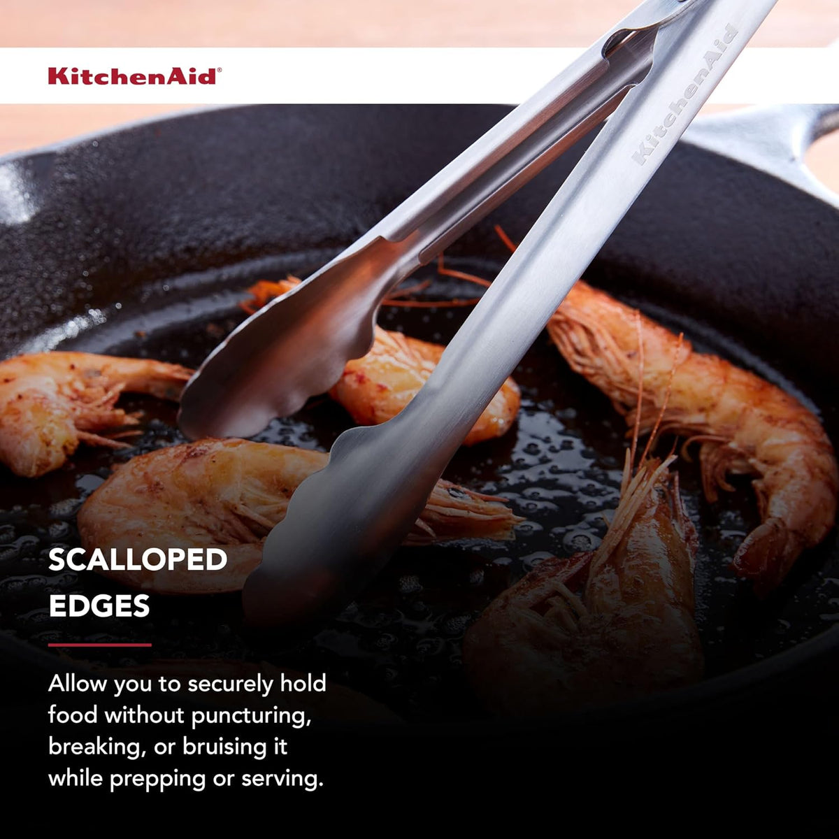 KitchenAid Stainless Steel Tongs, 7 Inch